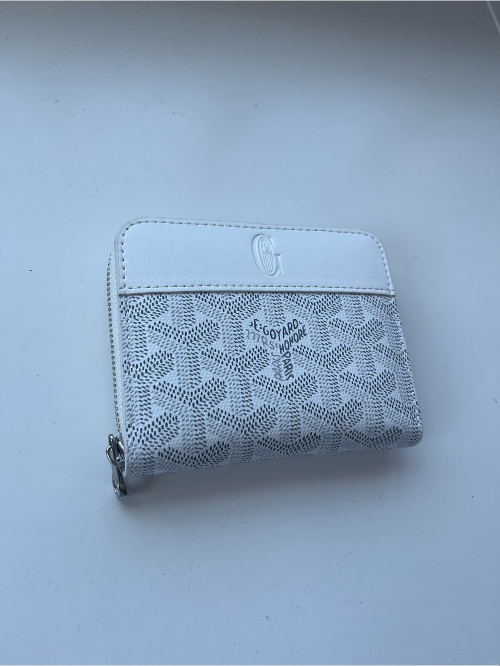 Goyard White Signature Chevron Zip-Around Wallet 🚨(High quality counterfeit)🚨